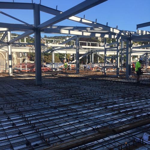 Concrete floor slab on fourth floor of University of Otago building, completed by Quantum Concrete